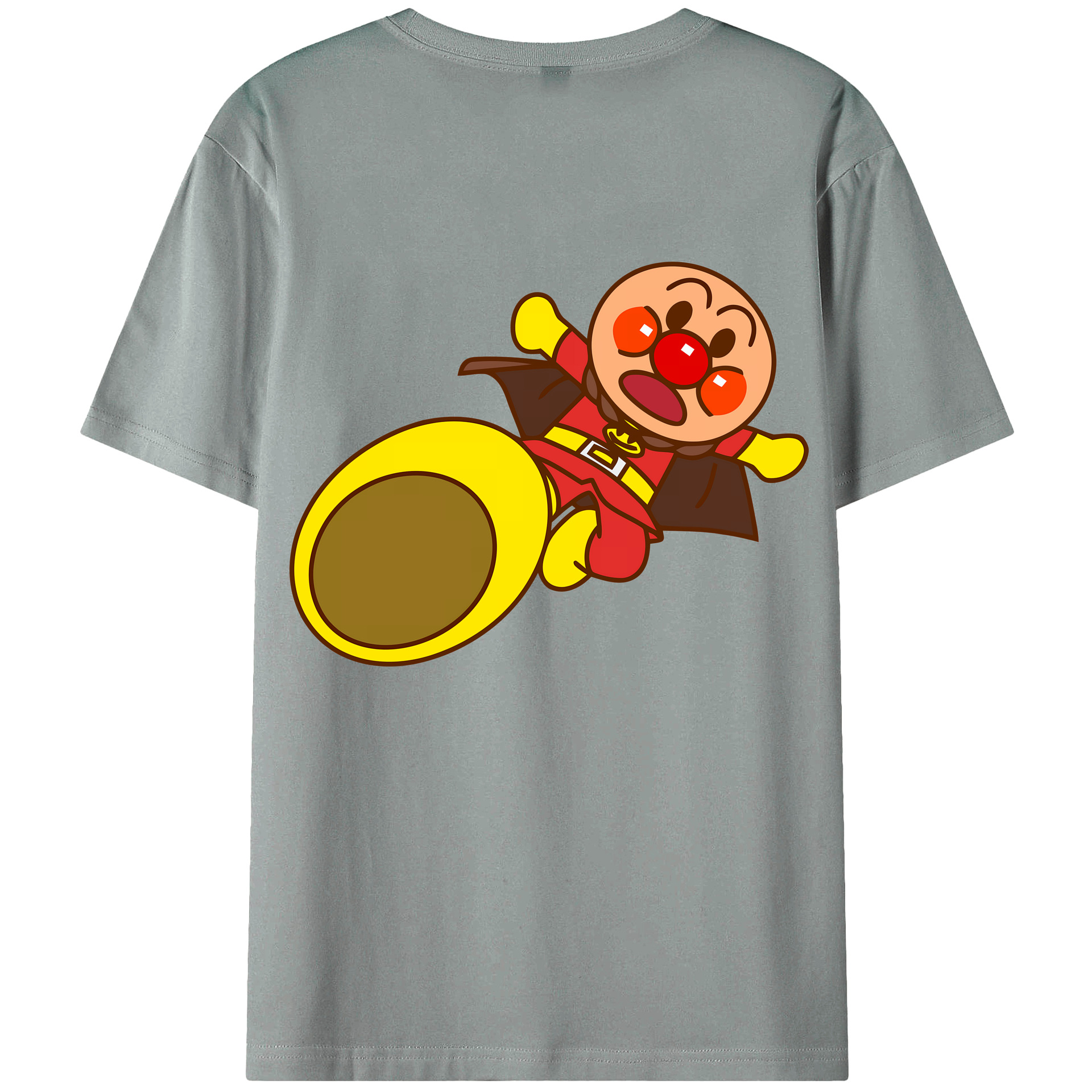 （画像用） アンパンマン Anpanman 綿100％ メンズ半袖Tシャツ（バックプリント） 通気性
